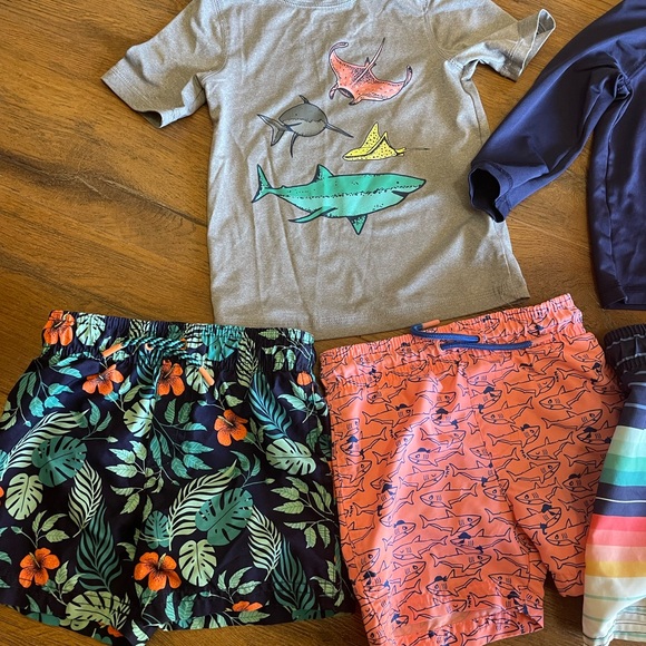 Toddler Boy Blue and Colorful Swim Lot Bundle Cat & Jack Old Navy Swim Trunks - Picture 4 of 11